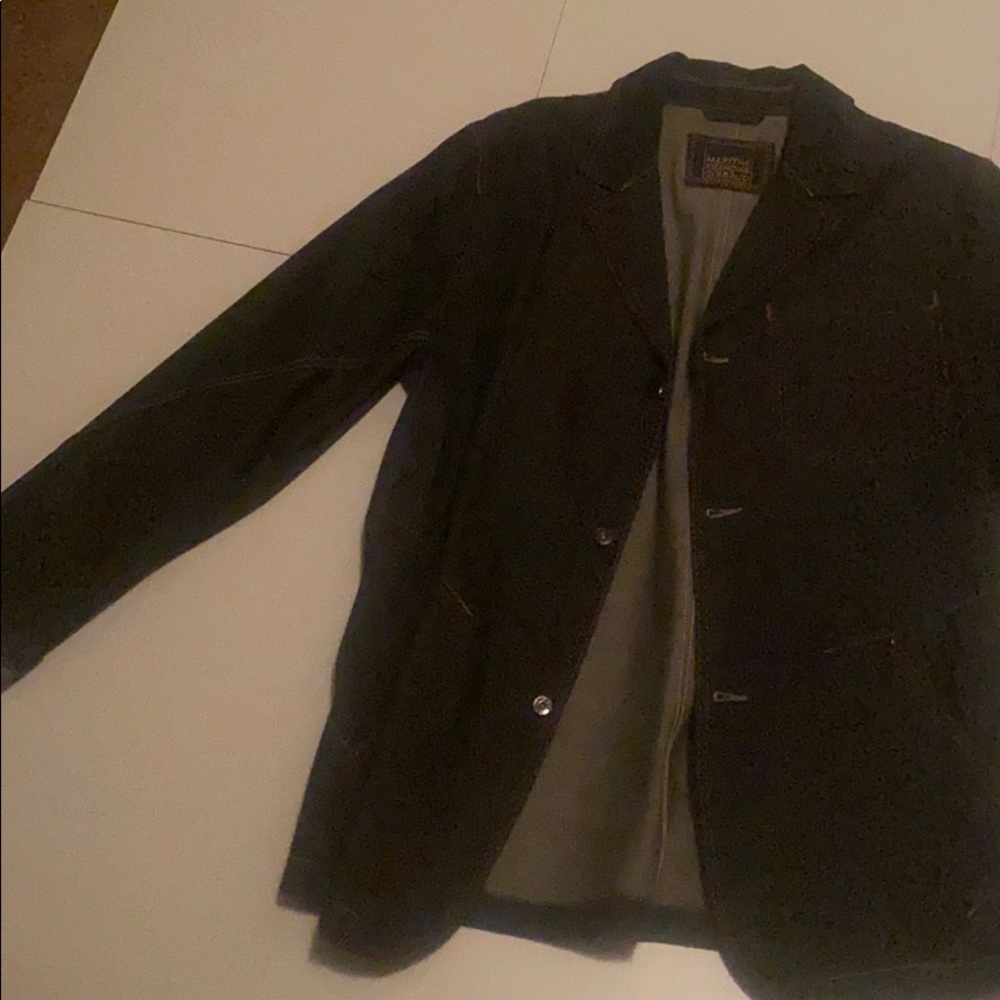 Xl black denim sport coat